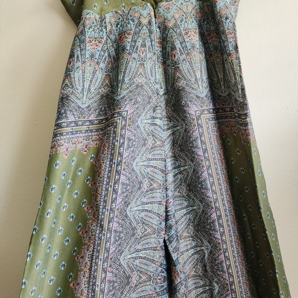Free People Britt Printed Playsuit Jumpsuit Romper Silky Wide Leg Size 4 - Picture 7 of 16